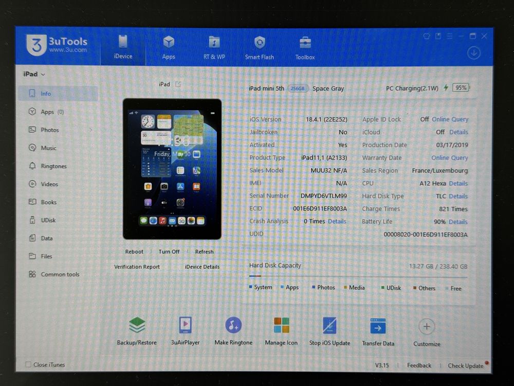 iPad mini 5 (A2133) - 256GB - tanio