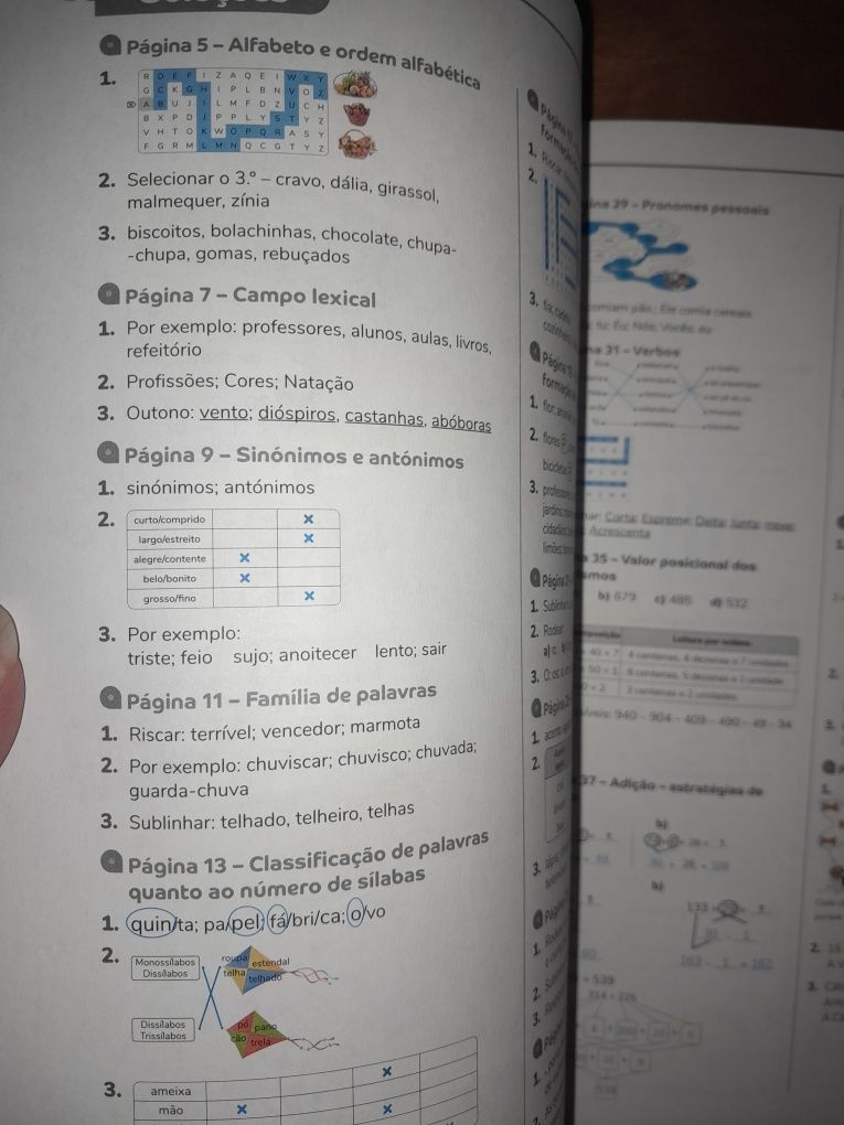 Livro escolar Português e Matemática 2° ano novo