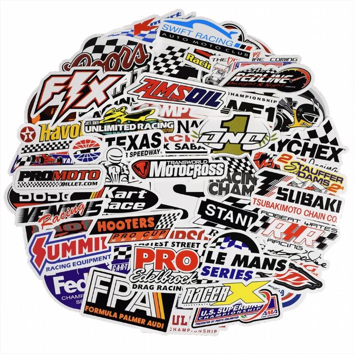 Autocolantes adesivos 50 pçs Nascar,AGV,Dodge, - ENVIO 24H