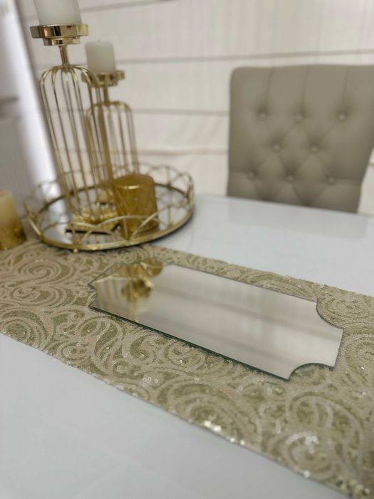 15x37 glamour patera patery lustrzane lustro słodki stół akcesoria