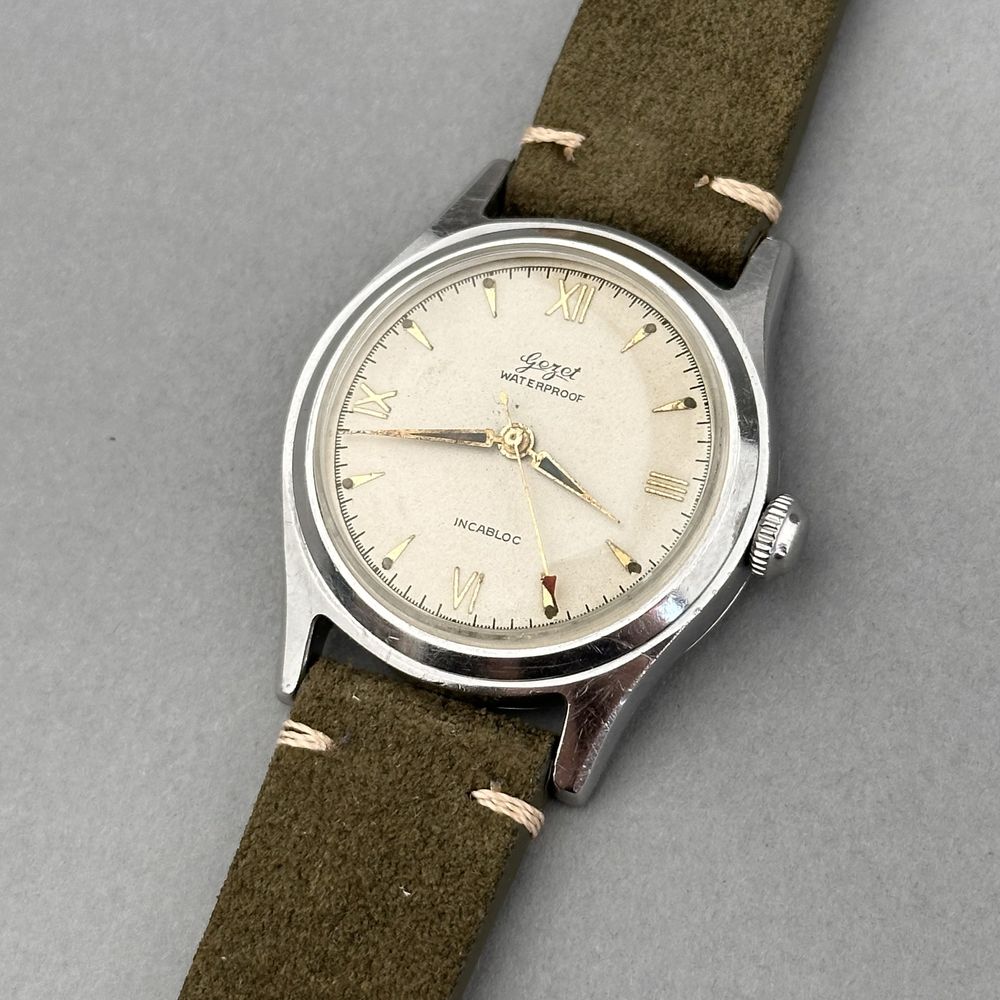 Zegarek vintage Geret – Roman | jasna tarcza | ręczny naciąg | Swiss