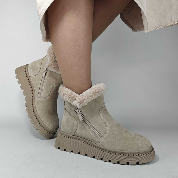 Черевики жіночі 0088 ЗИМОВІ в 5 кольорах з НАТУРАЛЬНОЇ ЗАМШІ та ШКІРИ