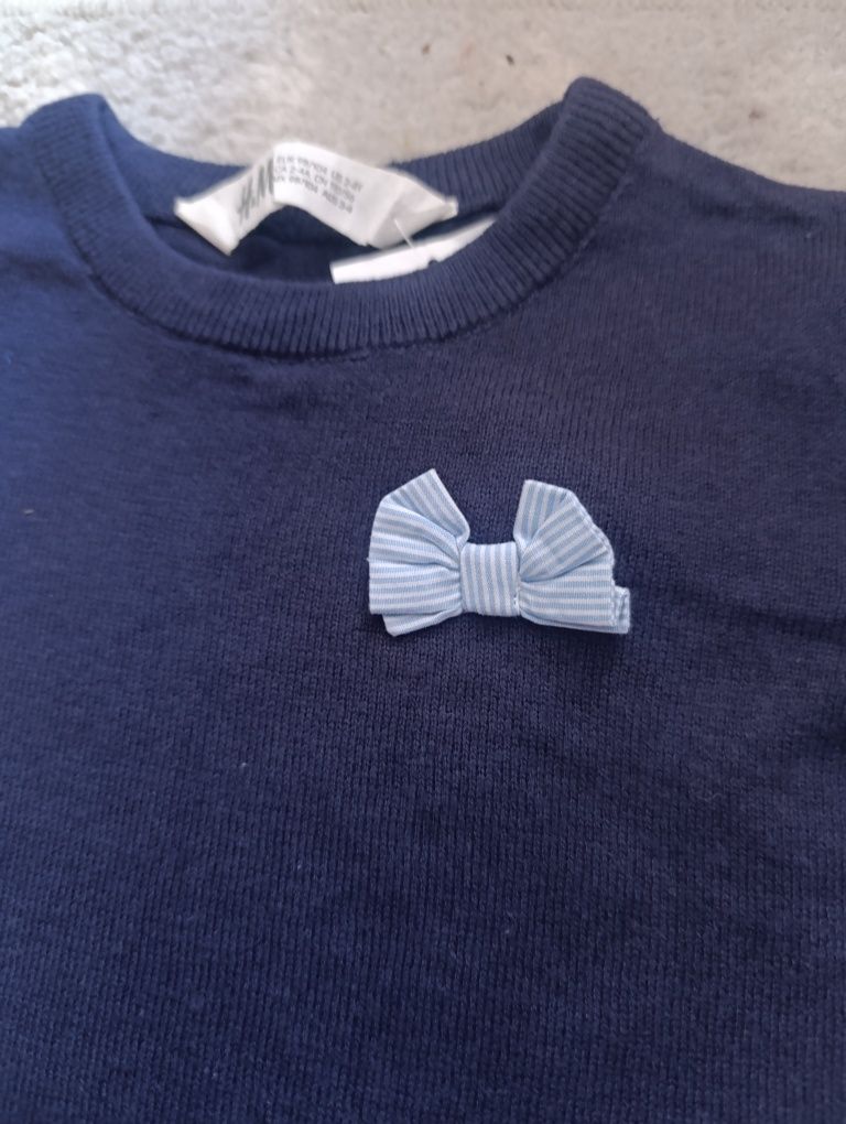 Nowa sukienka z łączonych materiałów H&M duże 98/104