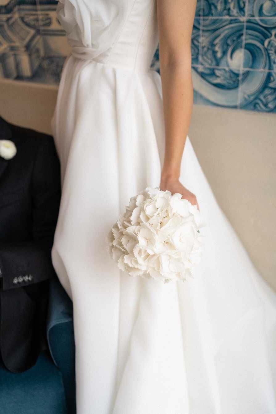 Wedding dress tulle maxi dress strapless corset and rose flower detail