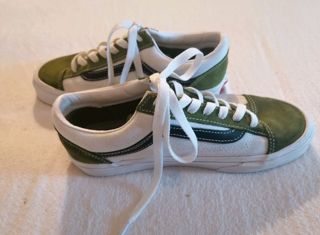 Buty Vans biało-zielone nowe