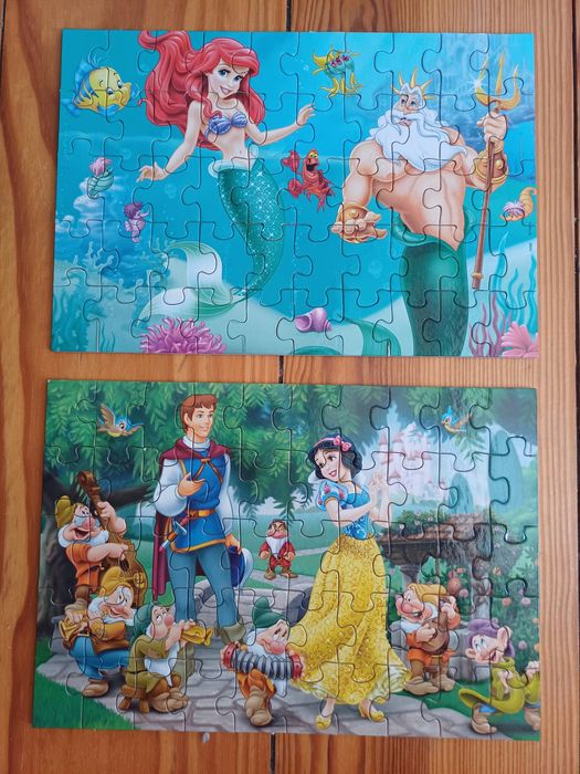 Puzzles de madeira Disney Princess, 50 peças