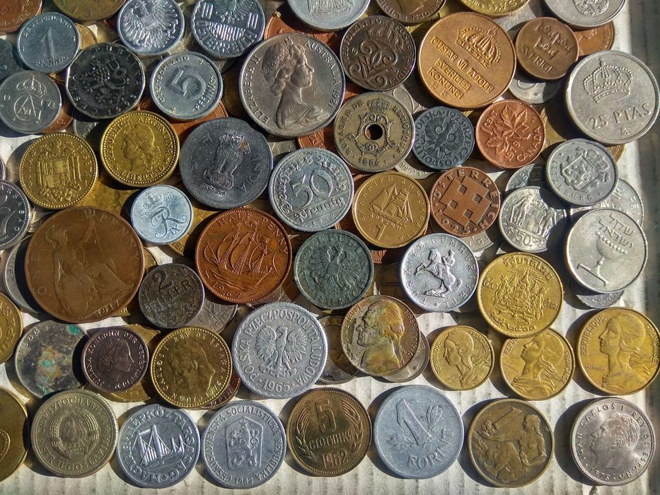 100 Монет світу БЕЗ повторів.Усі континенти.Монеты мира  набор N9