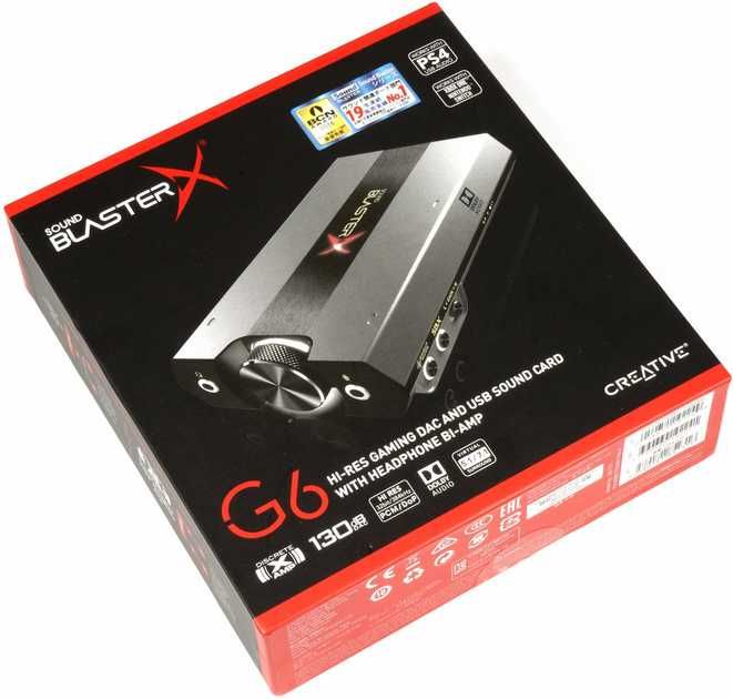 Creative Sound BlasterX G6 зовнішня звукова карта (70SB177000000)