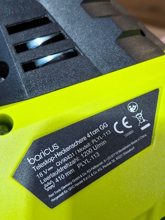 Nowe nożyce akumulatorowe Baricus PLYL-113 na wysięgniku teleskopowe