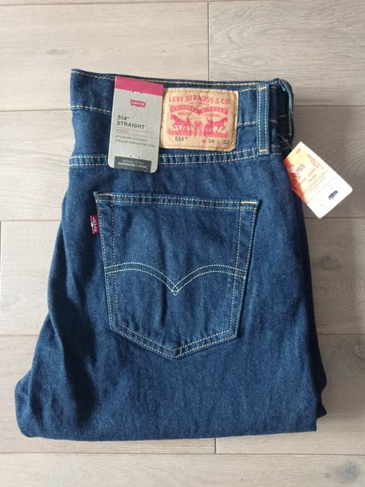 Orginalne spodnie jeansowe Levi's Strauss 514 Straight W34 L32 nowe!