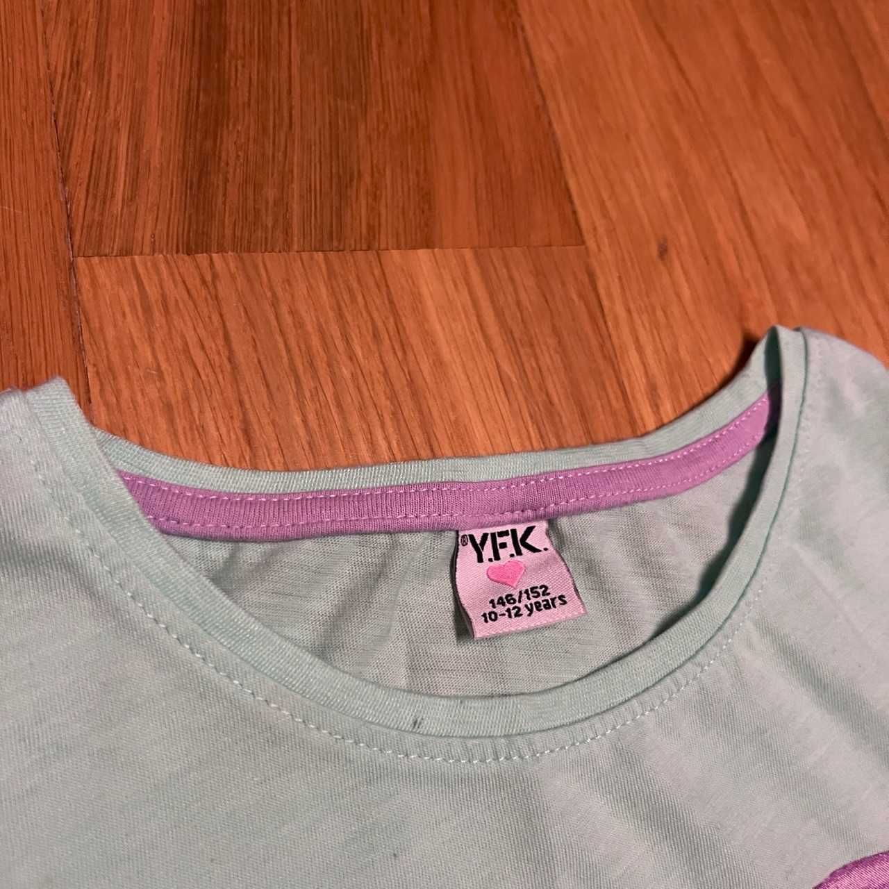 T-shirt YFK 10-12L w kolorze turkusowym