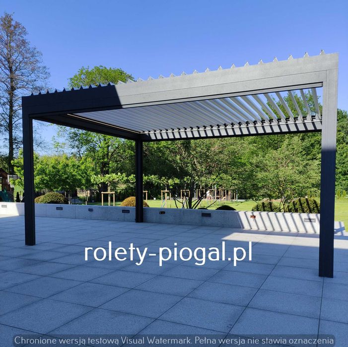 PERGOLA z dachem zwijanym Pergola tarasowa różne wymiary