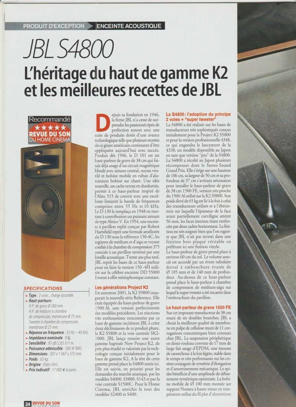 JBL K2 S4800 - kolumny