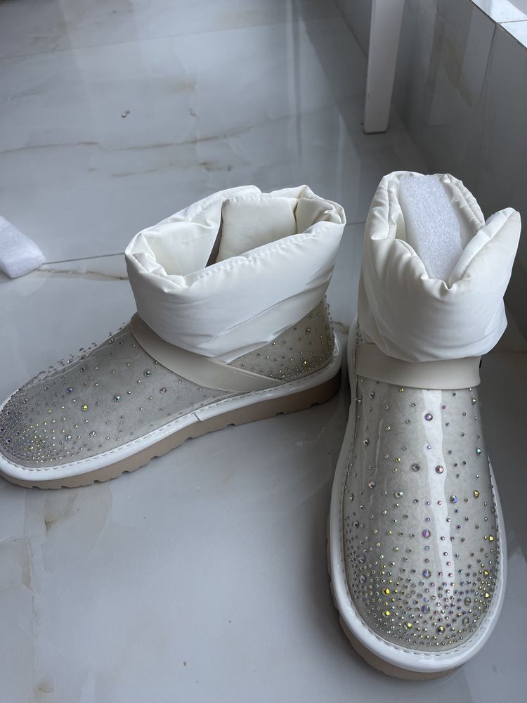 Белые Lux Ugg сапоги угги овчина зимняя женская обувь женские сапоги