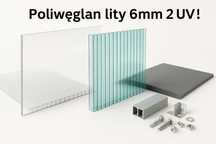 Poliwęglan Lity 6mm bezbarwny 2 x UV ! Transport