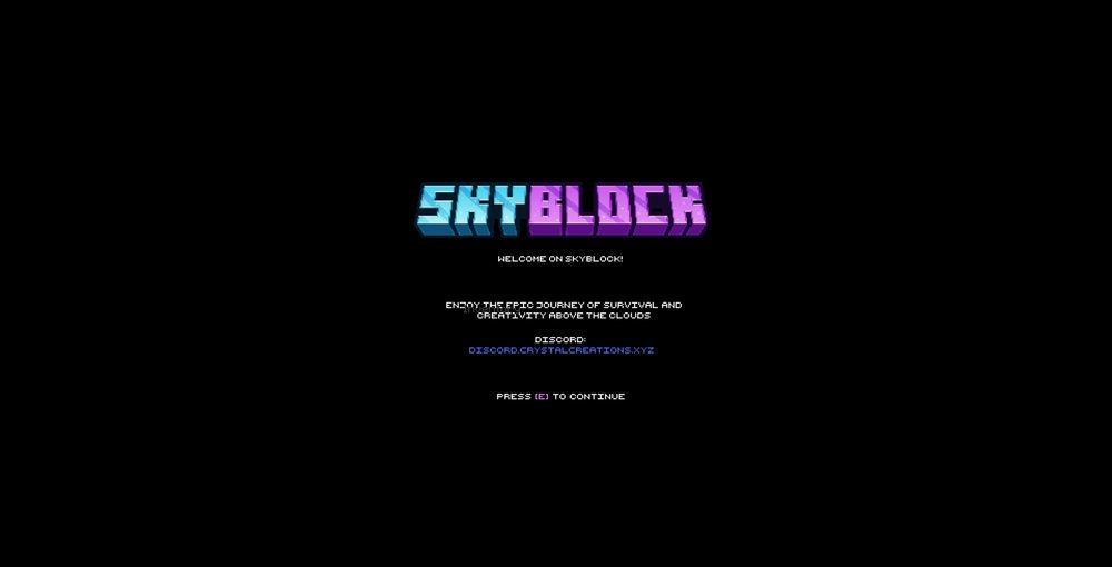 Skyblock Сервер майнкрафт | Сборка сервера Майнкрафт