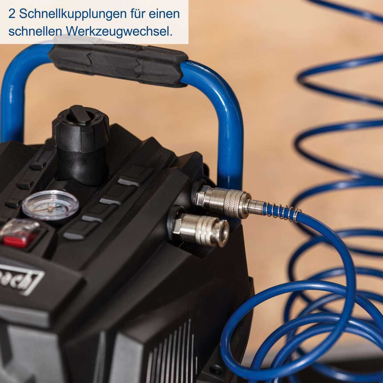 Компресор HC35V Scheppach - 1500W | 10 бар | безмасляний