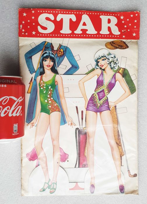 Antigas Folhas de Bonecas Recortáveis ~ "STAR" ~ Anos 80 ~ RARAS