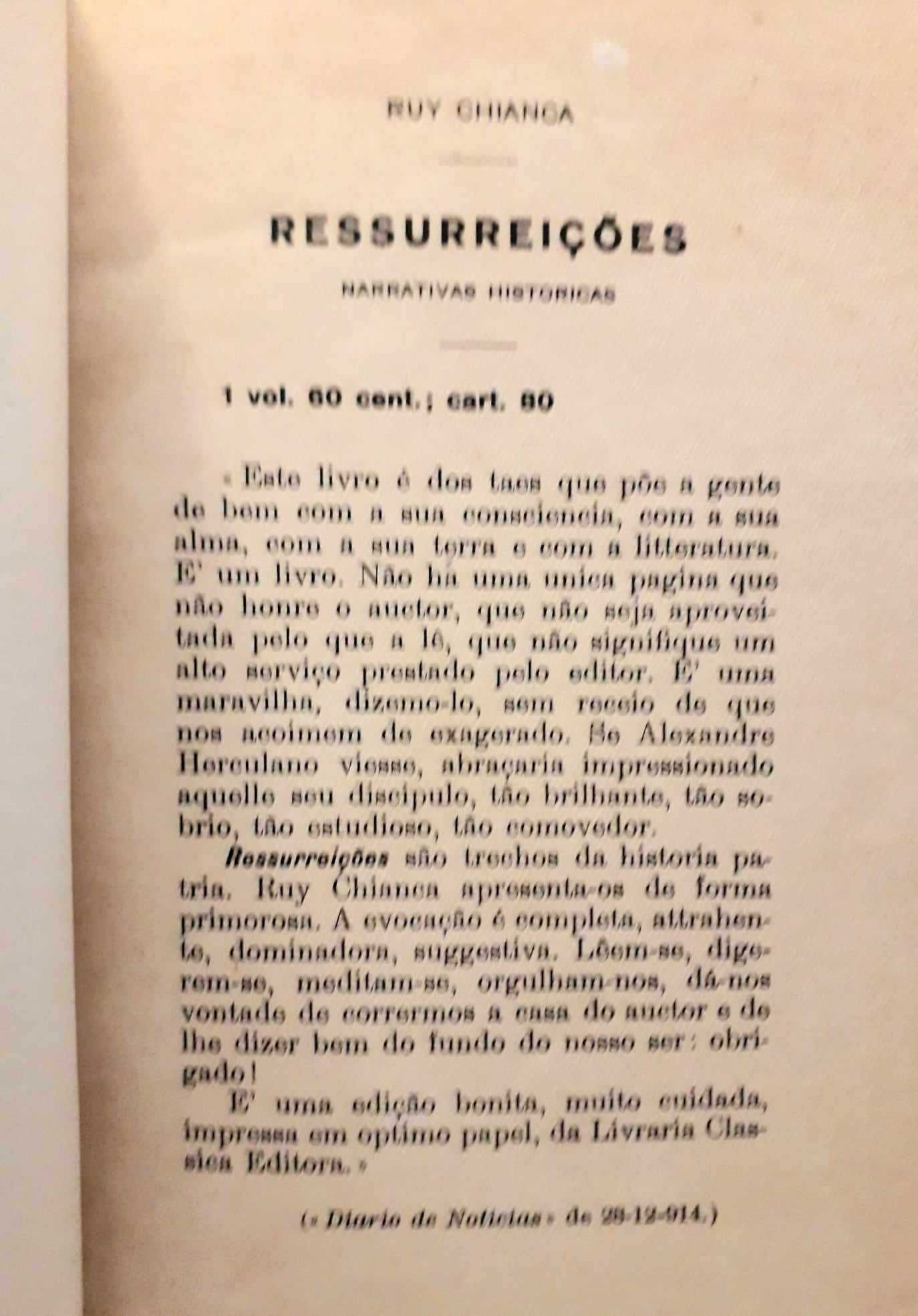 Livro "Aljubarrota" de Ruy Chianca - Lisboa, 1913 - CAPA DURA
