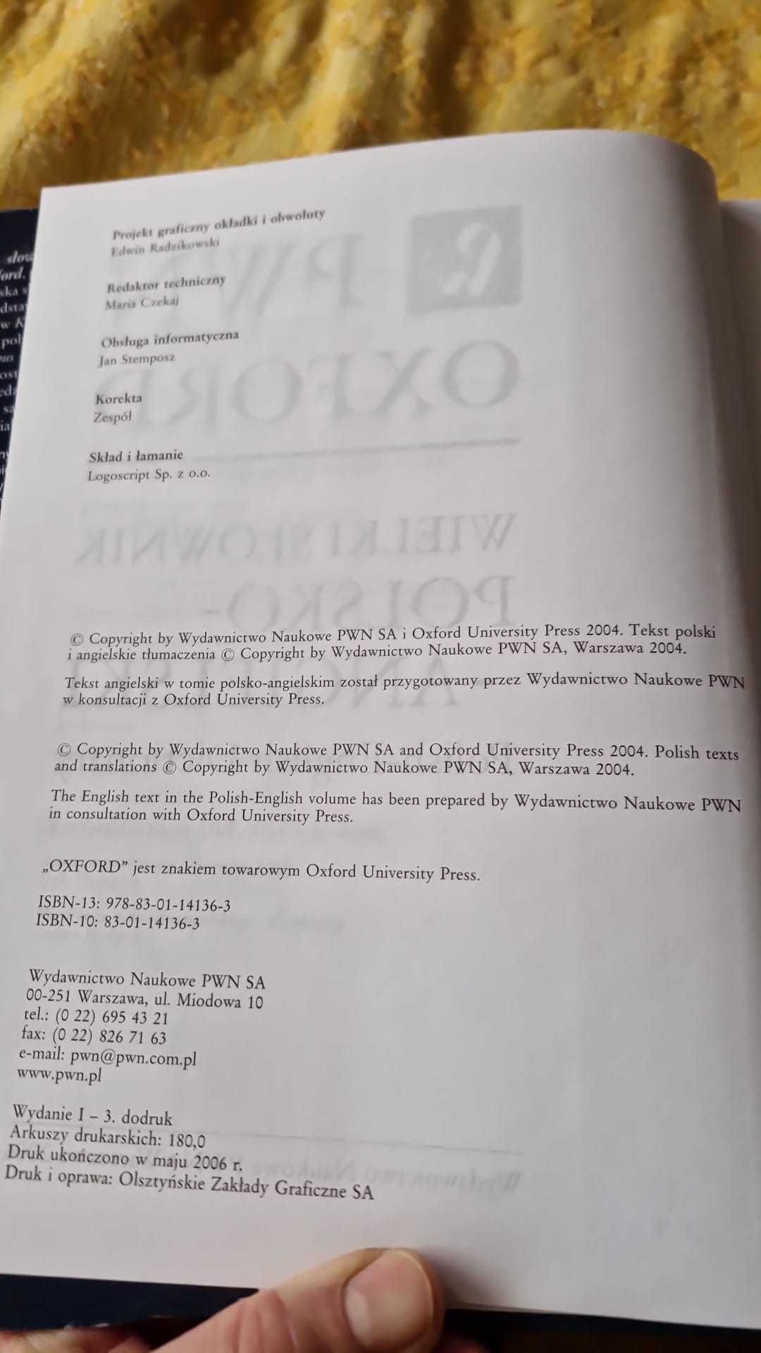 Wielki słownik PWN Oxford polsko-angielski angielsko-polski
