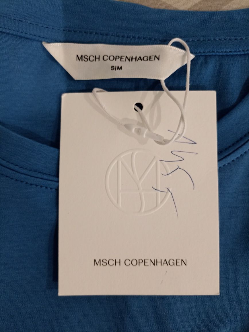 T-shirt niebieski roz.S/M/L-over MSCH Copenhagen