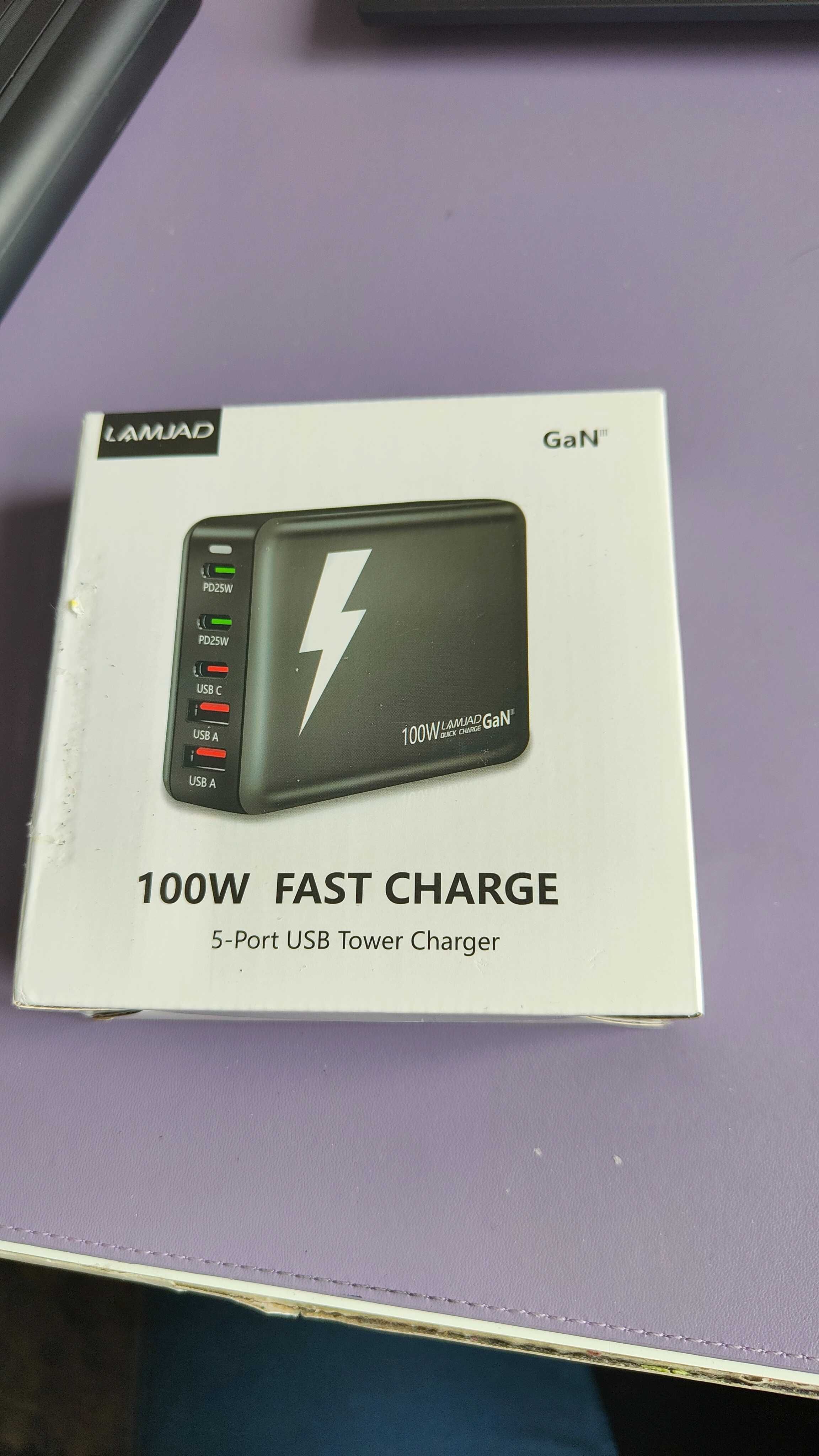 Ładowarka 100W do komputerów stacjonarnych z USB C/A GaN PD25W