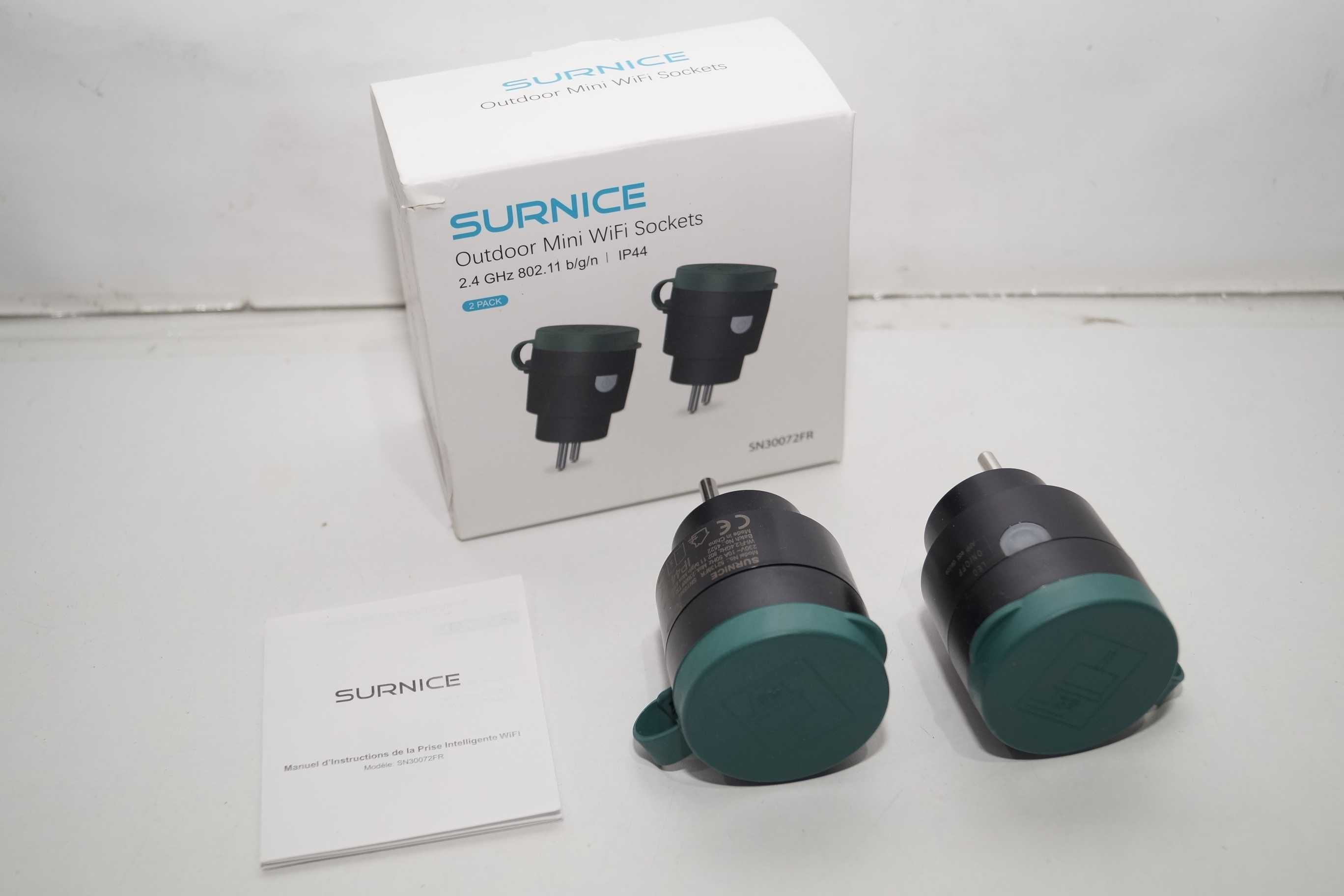 Gniazdko zewnętrzne SURNICE SN30072FR 2 SZTUKI WiFi 2,4GHz