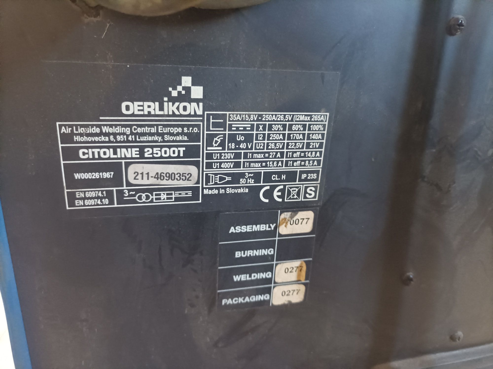 Spawarka migomat Oerlikon Citoline 2500 T MIG-MAG