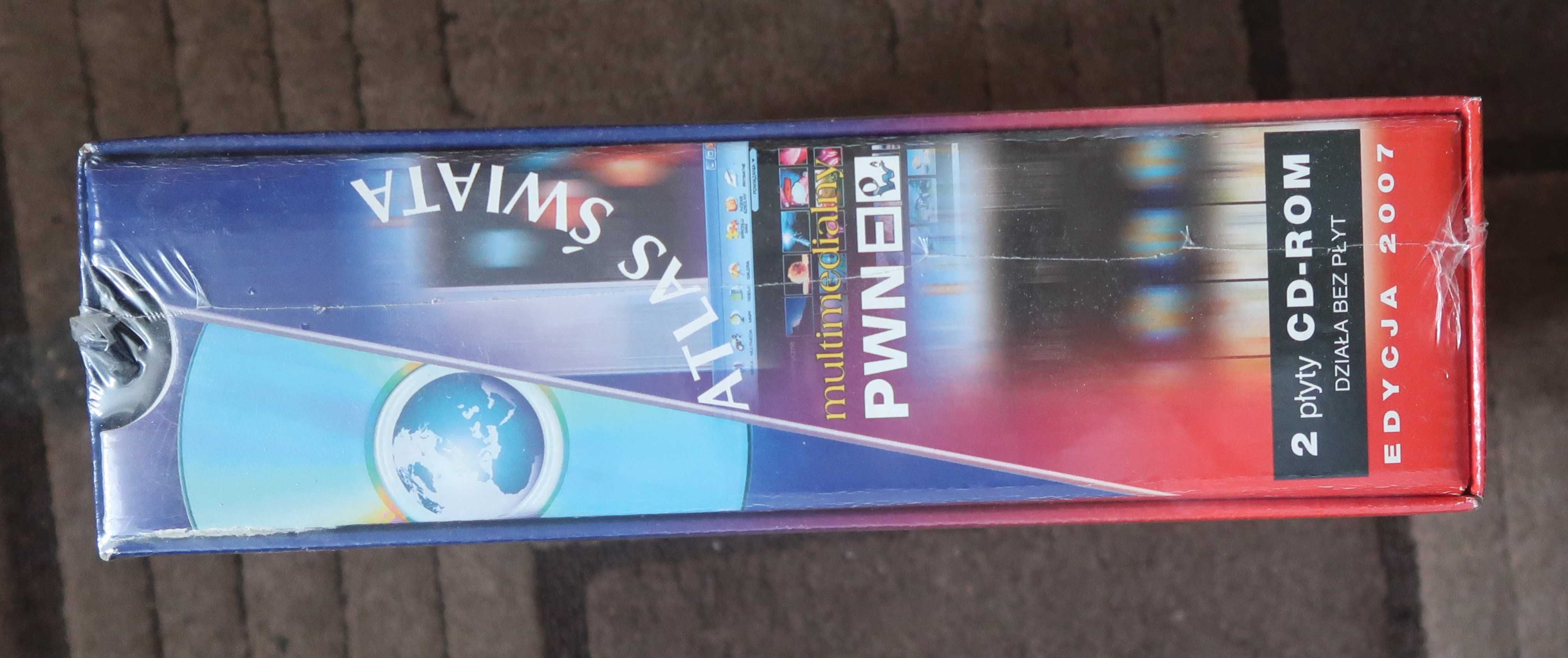atlas świata, multimedialny pwn, 2 płyty cd rom