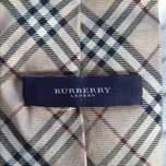 oryginalny krawat BURBERRY London 100% jedwab kratka Nova Check