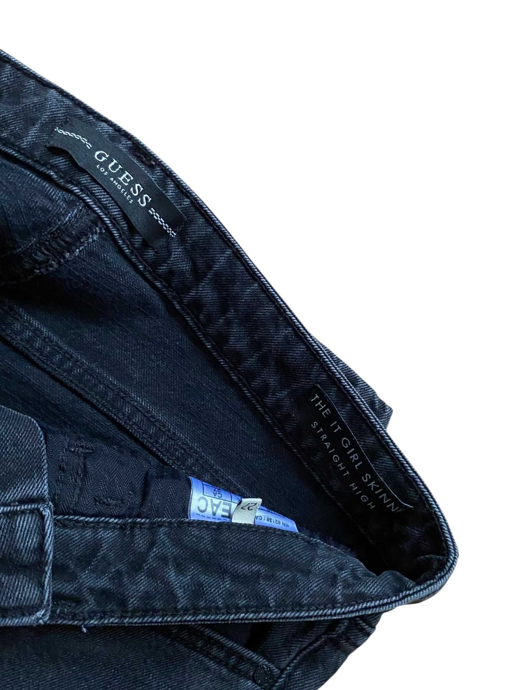 Guess jeansy z wysokim stanem, rozmiar 27, stan bardzo dobry