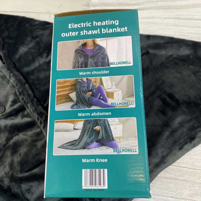 Плед с подогревом одеяло от USB 155 на 80см 3 режима работы