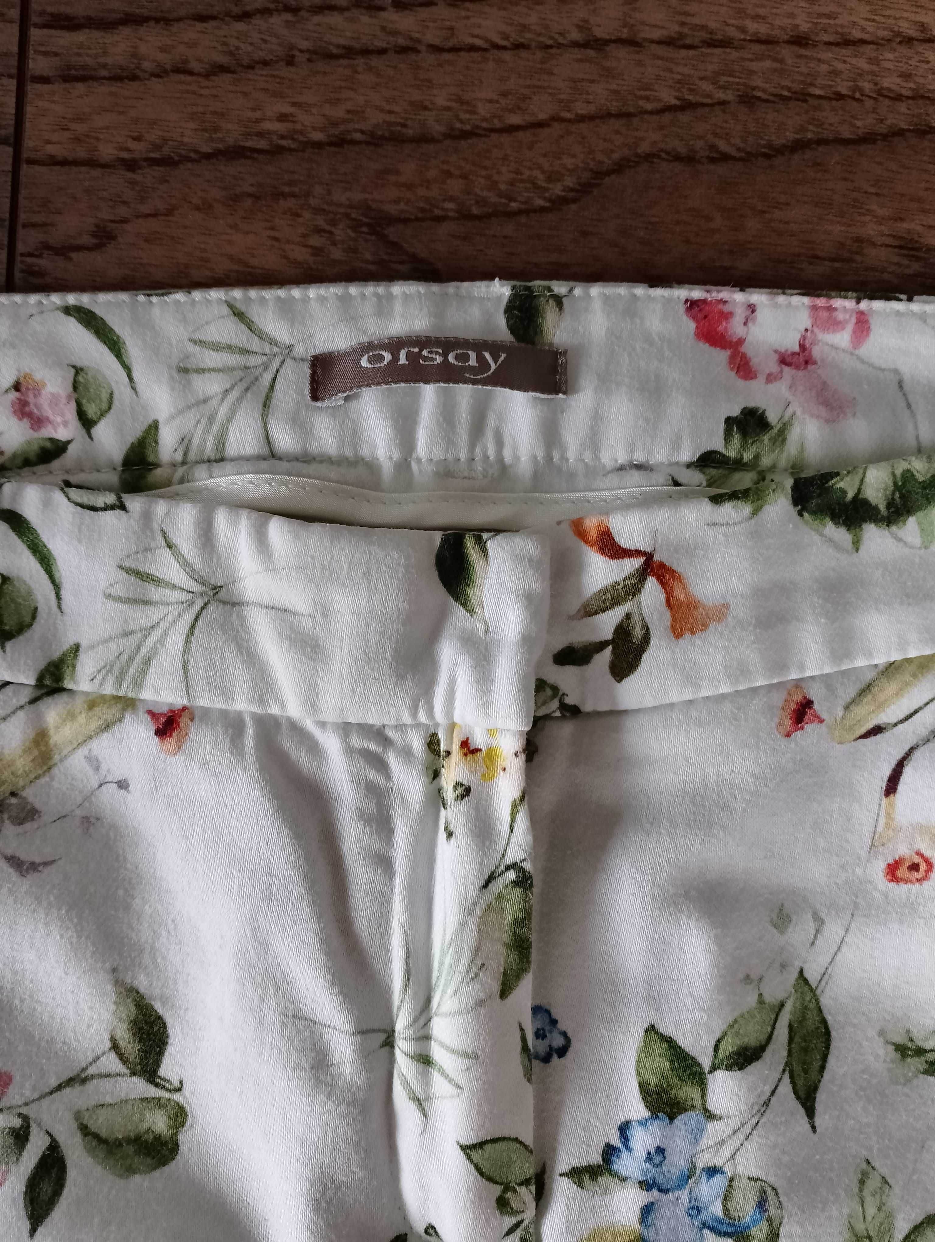 Spodnie eleganckie w kwiaty Orsay M