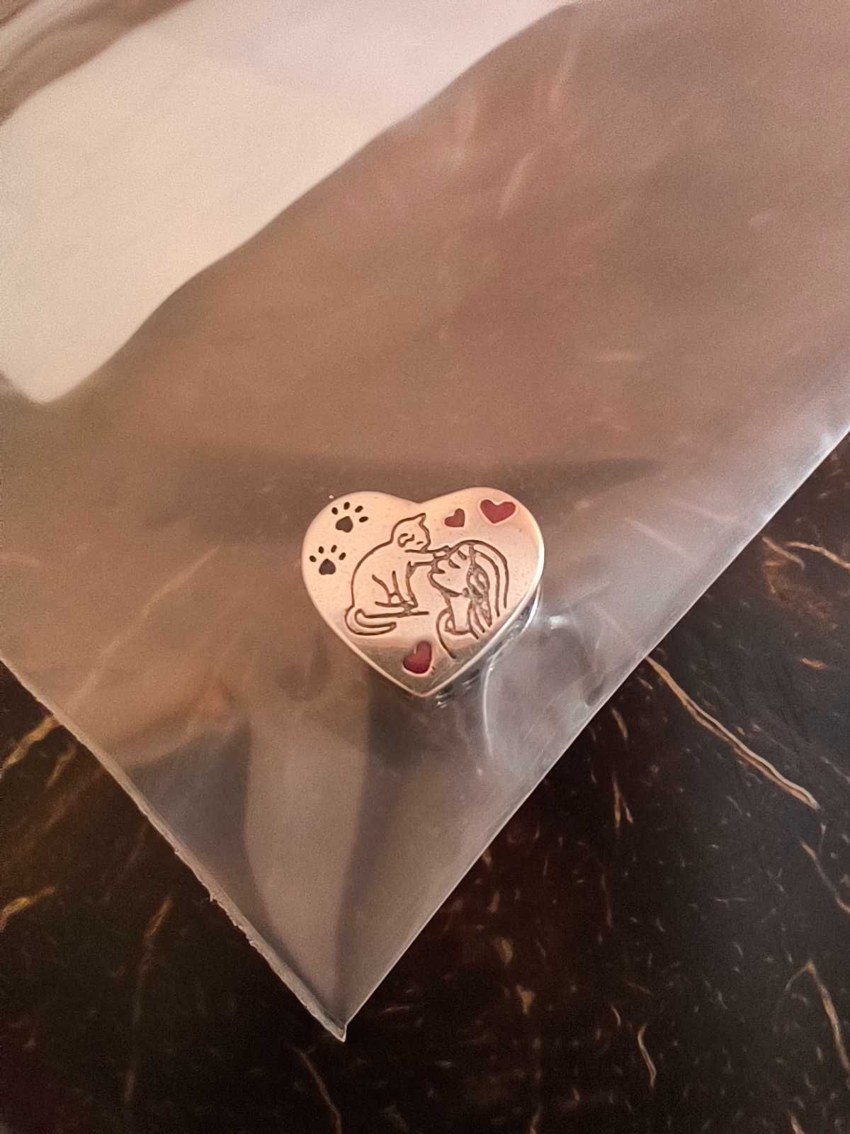 Zawieszka Charms na Bransoletkę Kocham Koty
