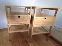 Stolik nocny IKEA NORDKISA bambus 2szt.