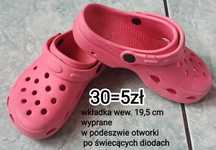 Croksy dziewczęce różowe.