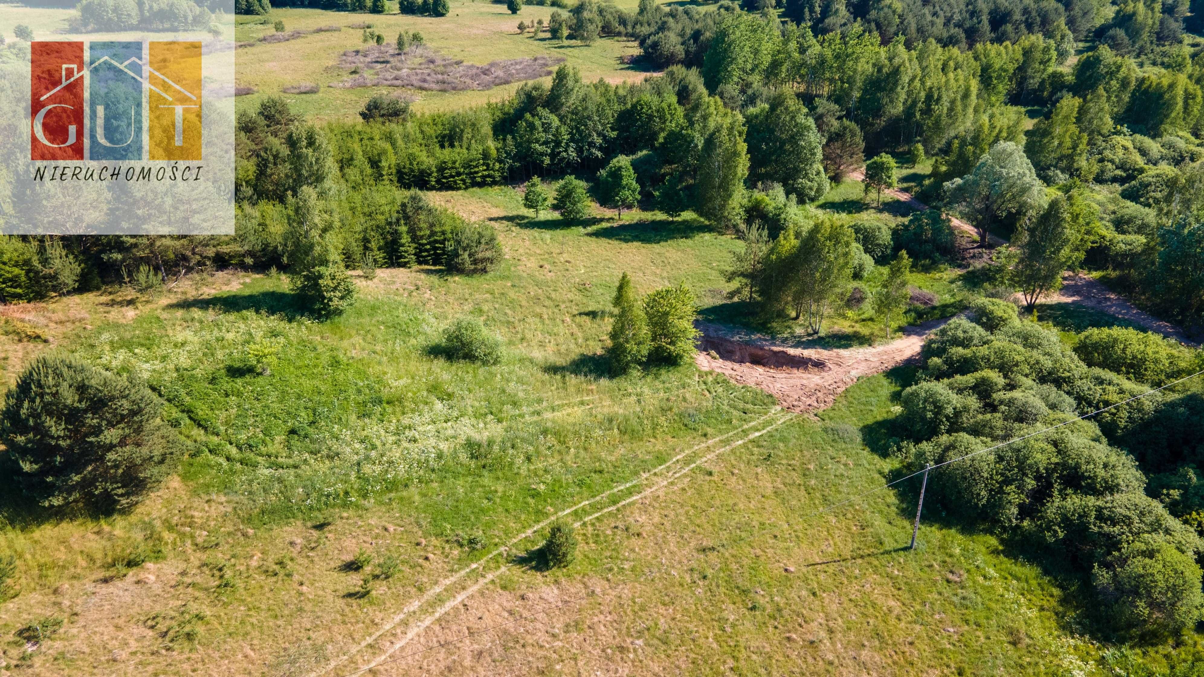 Duża działka k. Lidzbarka Warmińskiego, Piękna okolica, Prywatny las