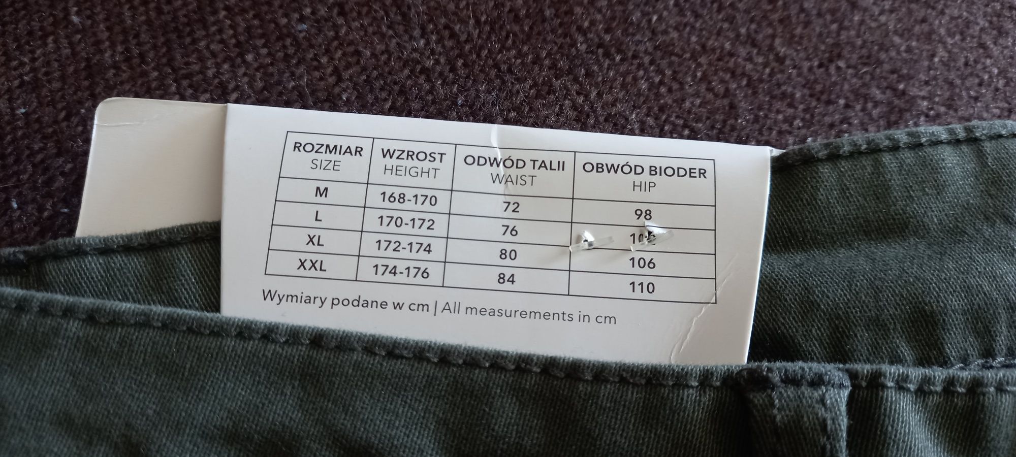 Szorty damskie rozm. L zielone oliwkowe