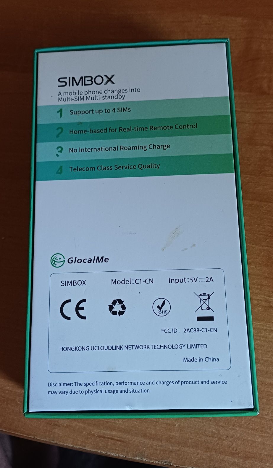 Sim box GlocalMe 4 sim
