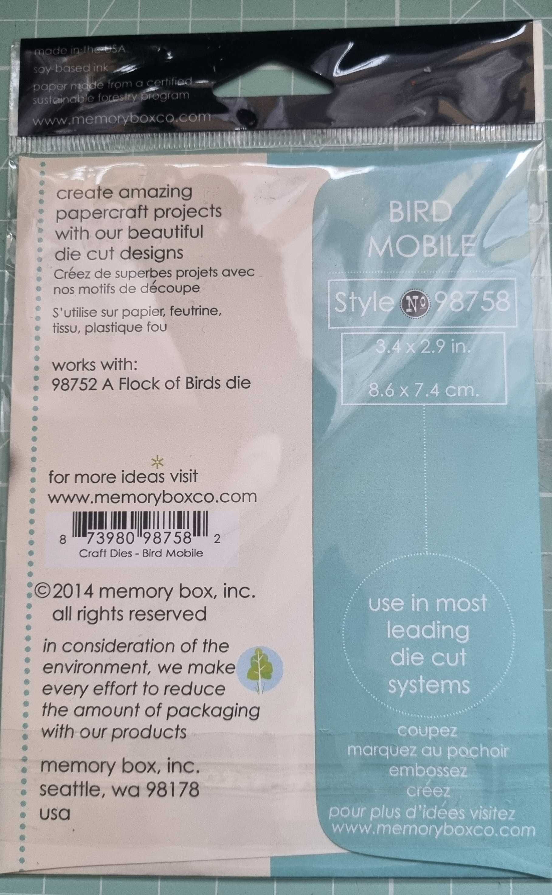 Wykrojnik die cut ptaszki memory box