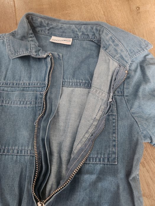 Przepiękny jeansowy kombinezon Coccodrillo. R. 110. Stan idealny