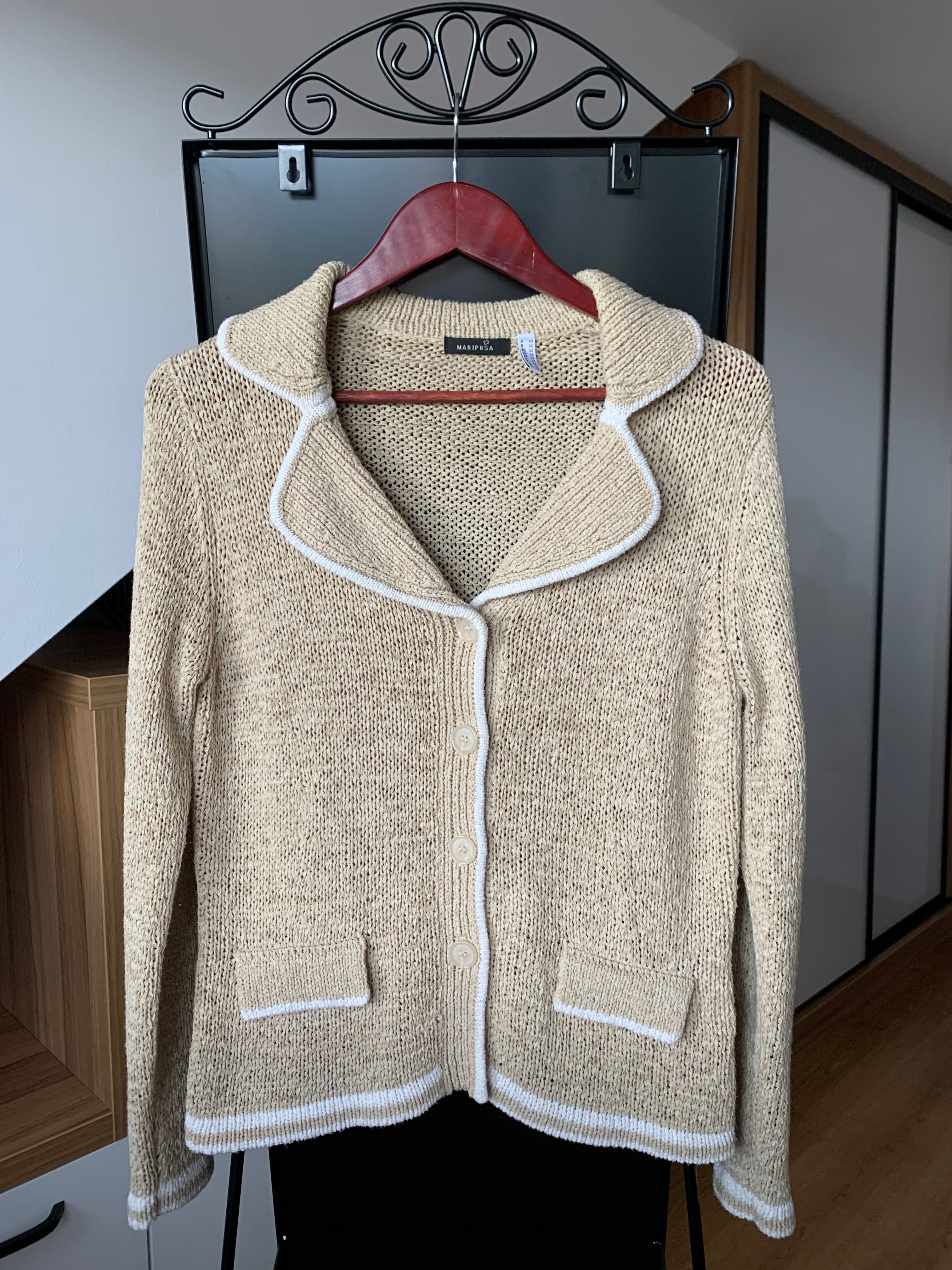 Kardigan vintage zapinany / 40 / XL