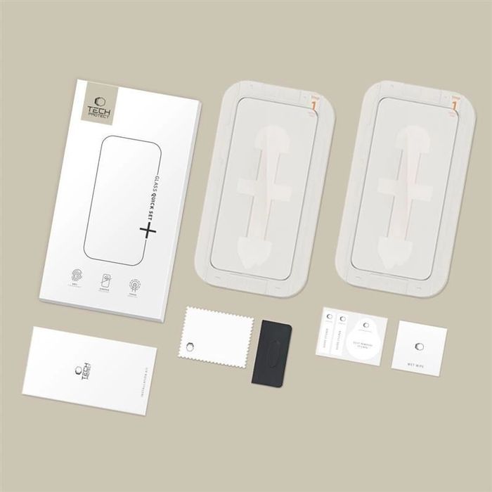 Szkło hartowane Tech-Protect Quick Set+ 2-pack na iPhone 16 Pro Max