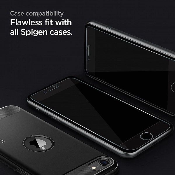 Szkło hartowane Spigen Alm Glass Fc na iPhone 7 / 8 / Se 2020 / 2022 -
