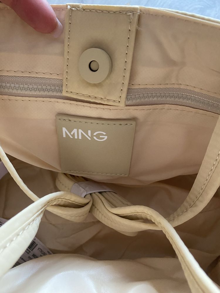 Шопер сумка маленький шопер,сумочка,сумка нейлон Mango тканевая сумка
