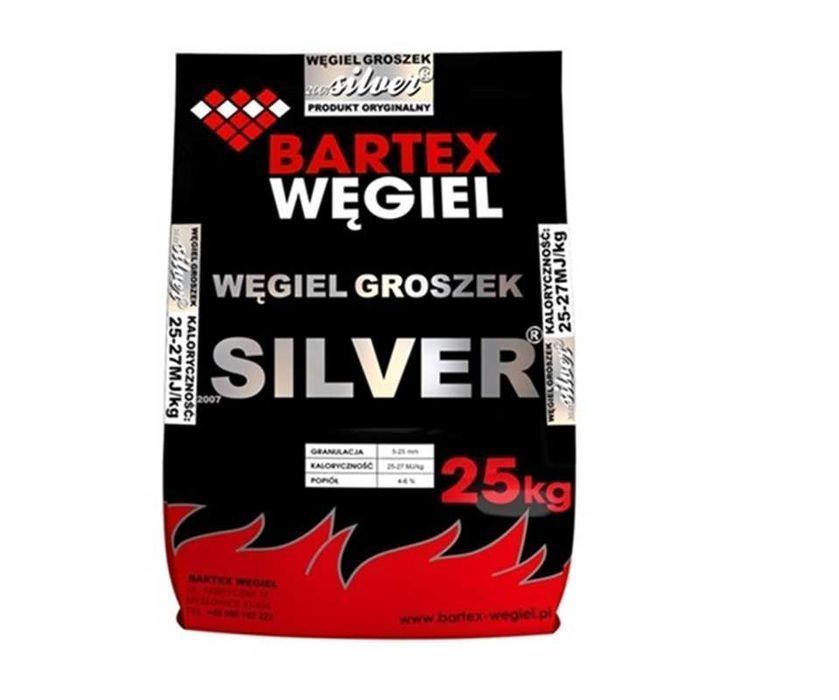 Groszek BARTEX SILVER 26-28kj węgiel workowany