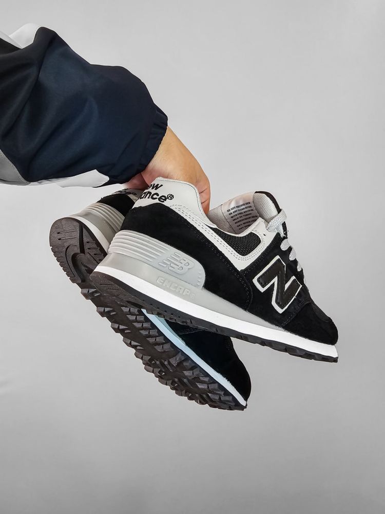 Кросівки New Balance 574 Black чорні з білим