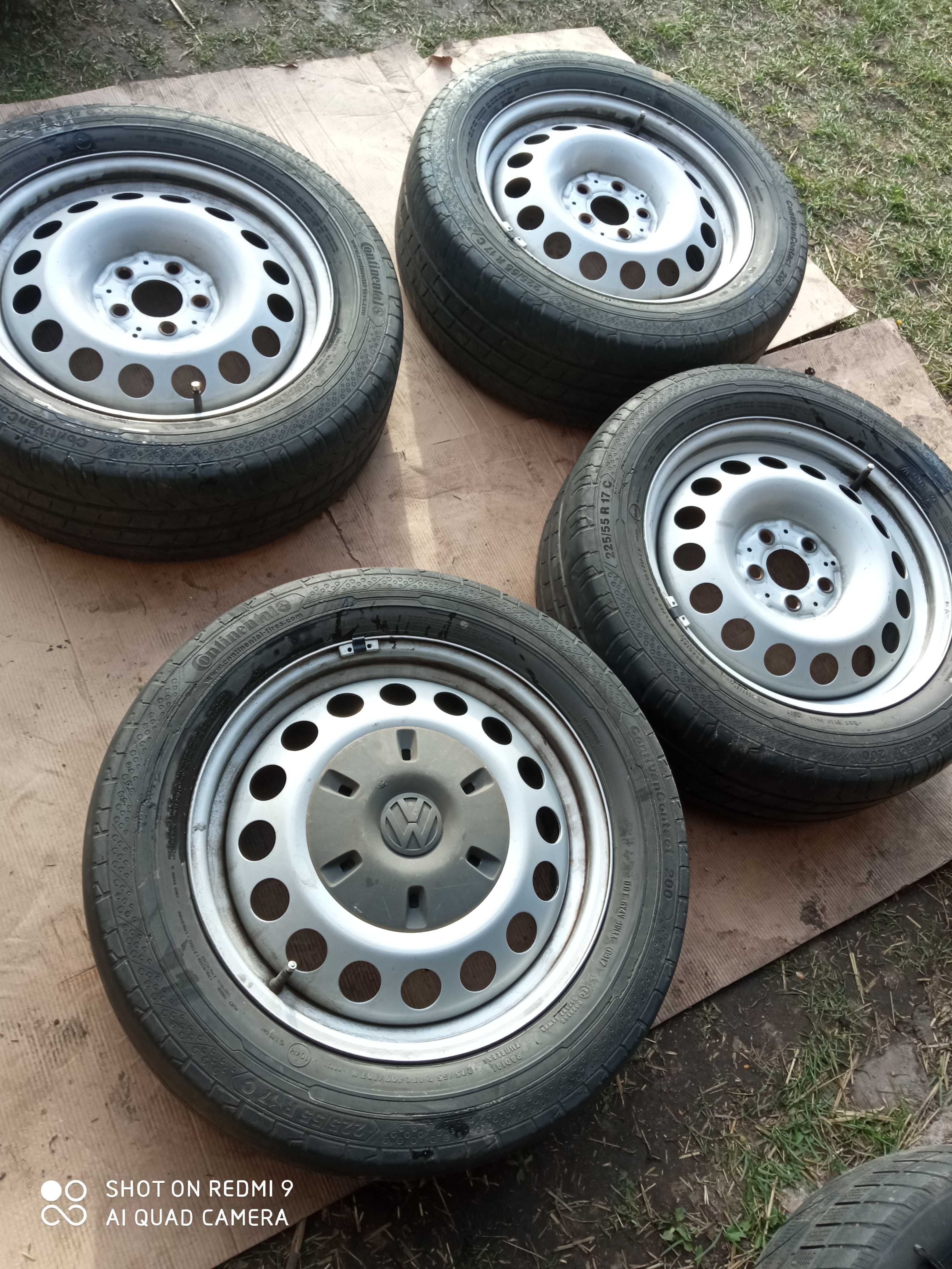 Koła felgi stalowe 5×112 17 bus opony letnie Continental 225/55 r17