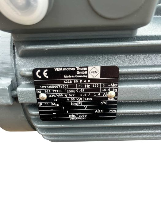Silnik elektryczny VEM/Germany 0.55kW 1400 obr/min, 230/400V , Nowy