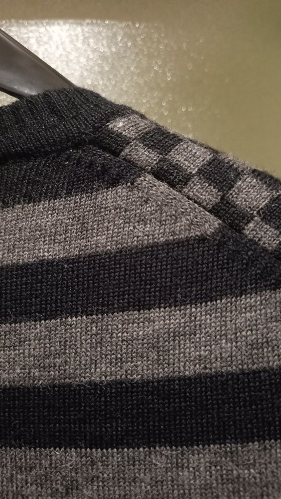 Elegancki męski sweter wełniany, 50% Wełna, Rozmiar XS/S